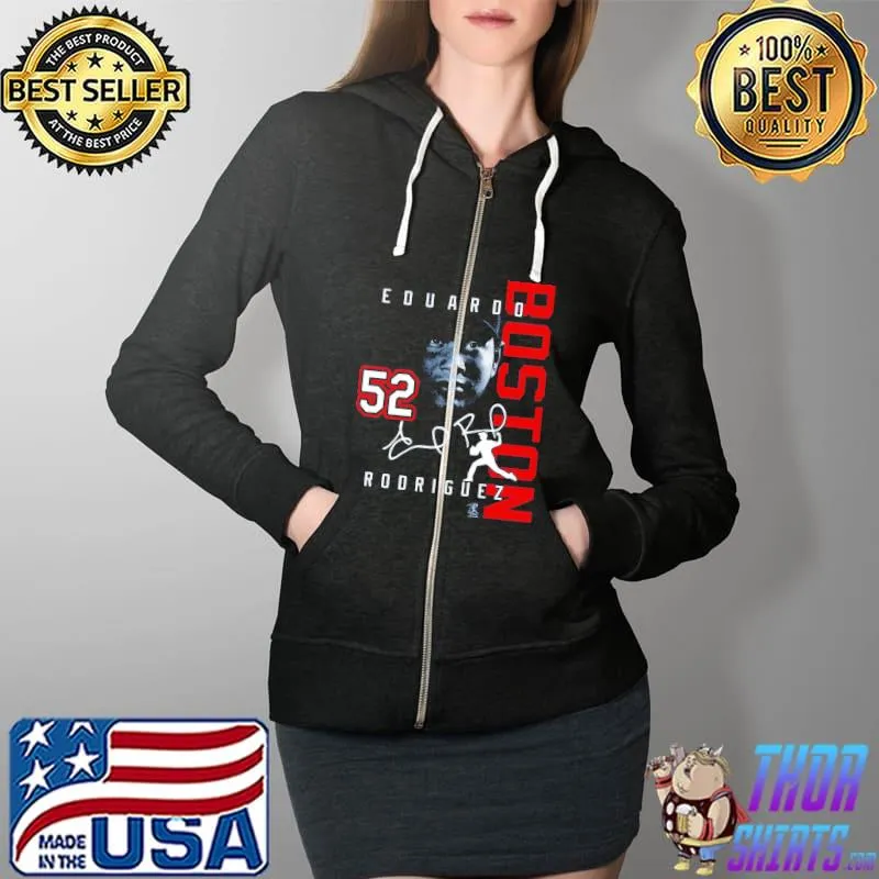 Awesome Eduardo Rodriguez Boston 52 Baseball Shirt Full Zip Hooded