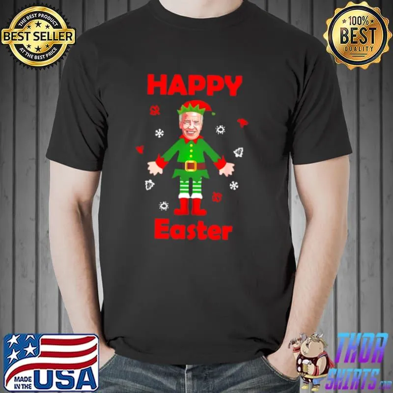 Awesome Elf Joe Biden Happy Easter Christmas Sweater Shirt