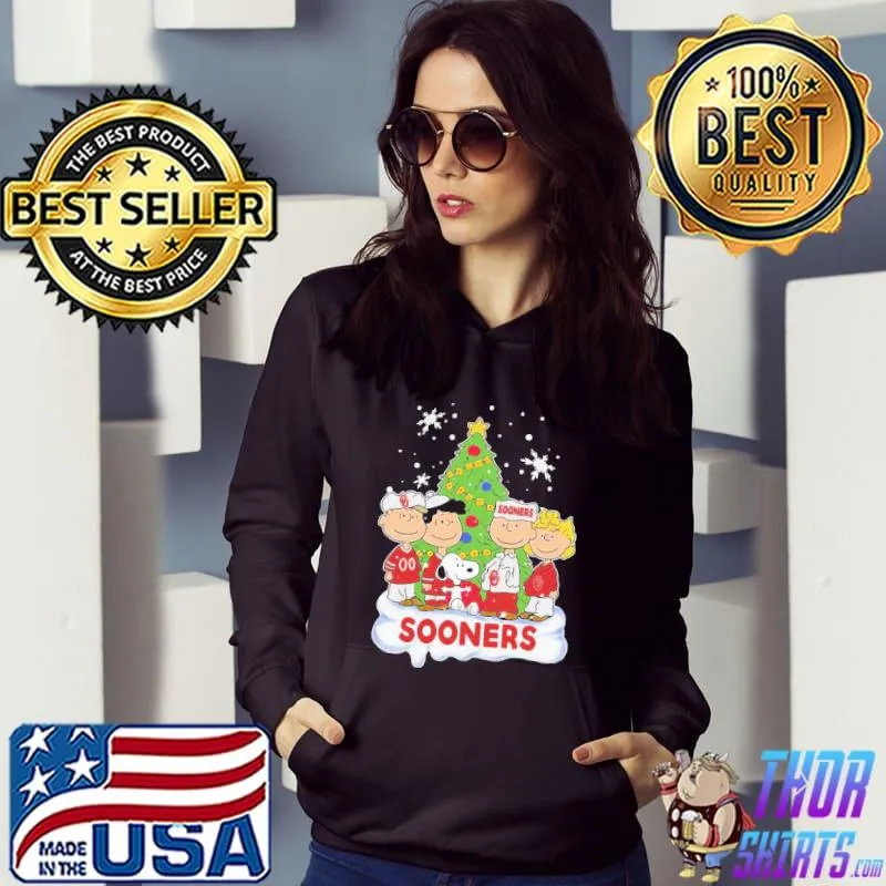 Awesome Funny Snoopy The Peanuts Oklahoma Sooners Christmas Shirt