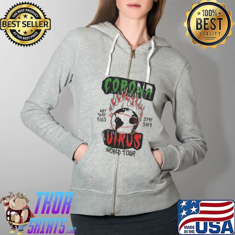 Awesome Gallery Dept Atk Corona Virus World Tour T Shirt Full Zip Hooded