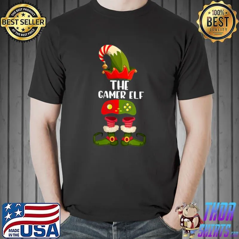 Awesome Gamer Elf Matching Group Xmas Gaming Funny Family Christmas T- Unisex