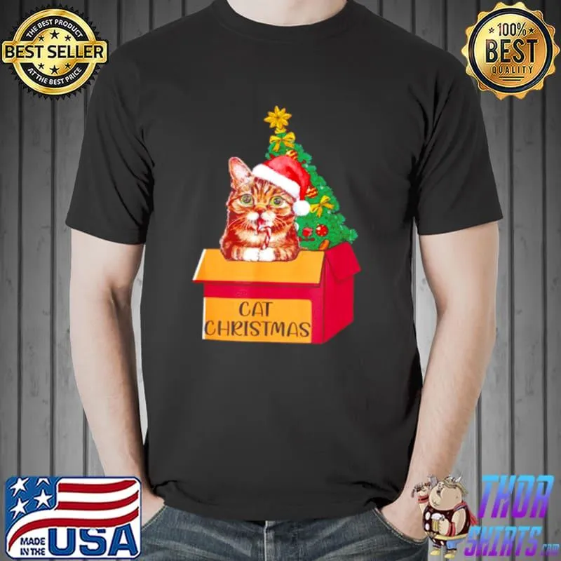 Awesome Gift Box Cat Christmas Unisex
