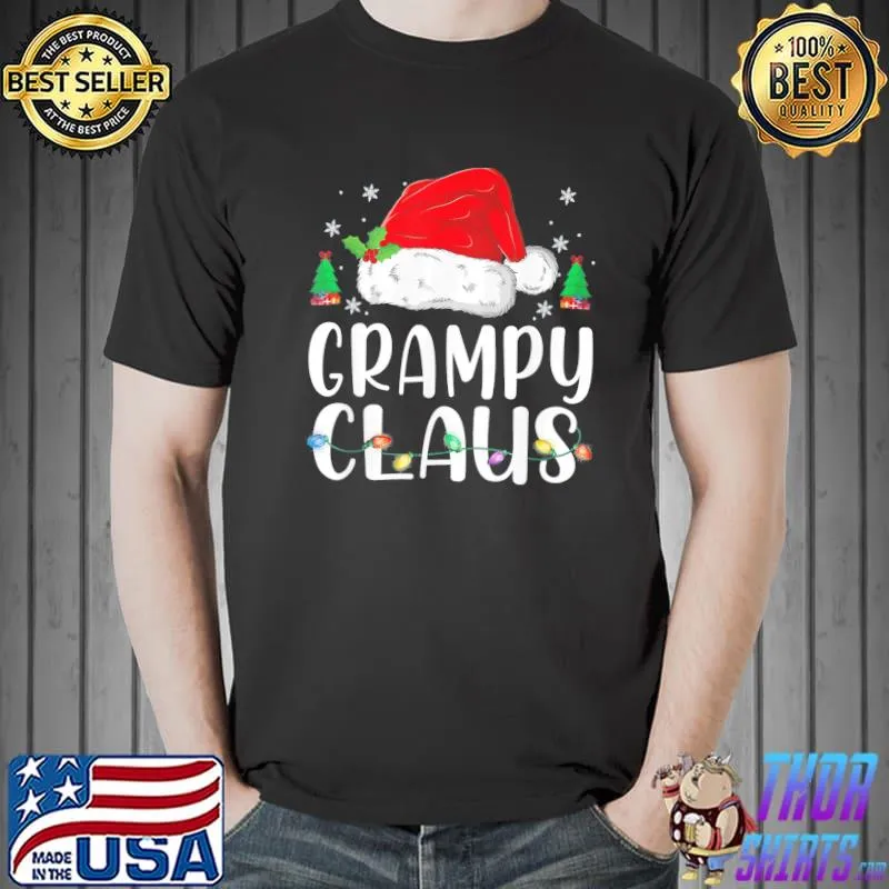 Awesome Grampy Claus Christmas Pajama Family Matching Xmas T-Shirt Unisex