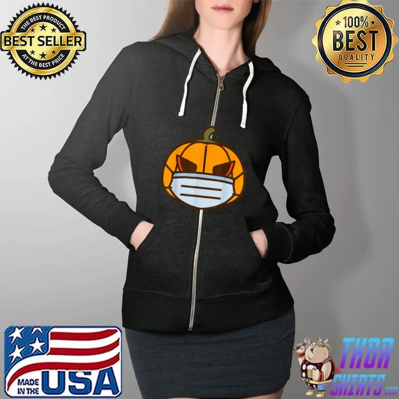 Awesome Halloween Trick or Treat Pumpkin Scary Halloween Costume T Shirt Full Zip Hooded