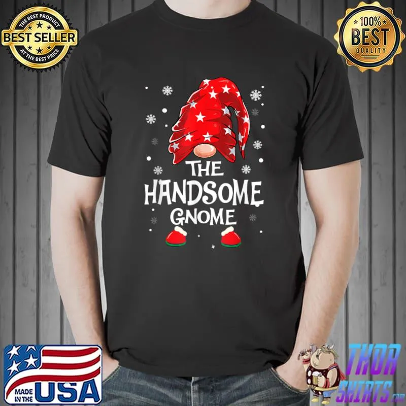 Awesome handsome Gnome Buffalo Plaid Matching Family Christmas T-Shirt Unisex