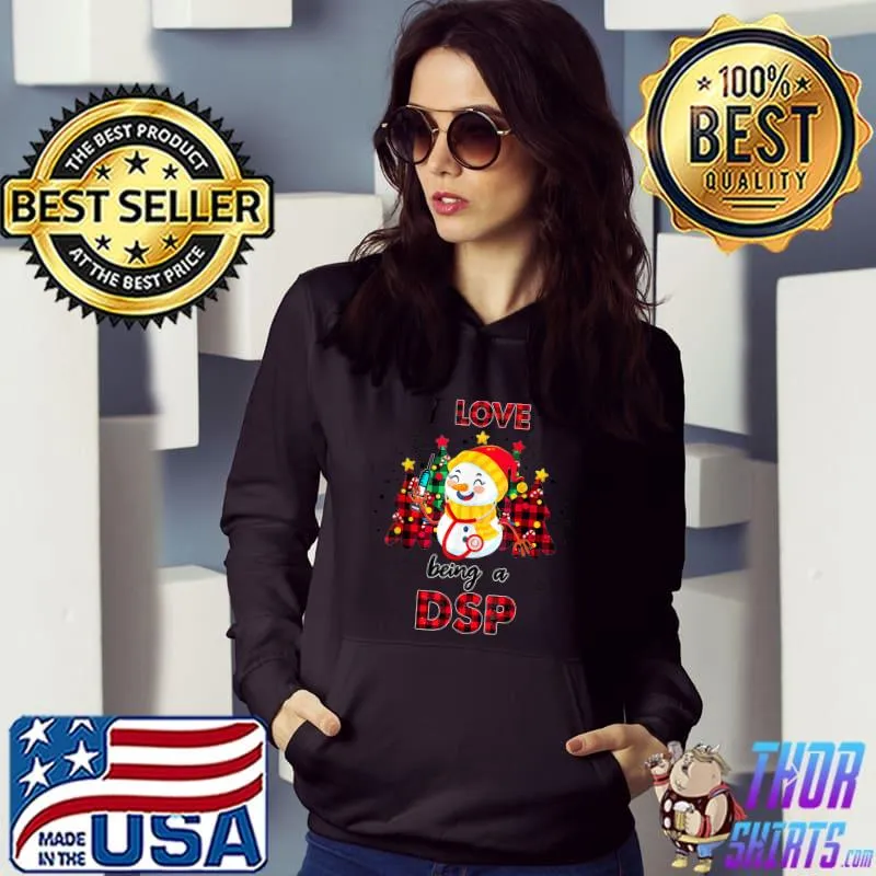 Awesome I Love Being A DSP Direct Support PERSON Christmas Nurse elf T-Shirt
