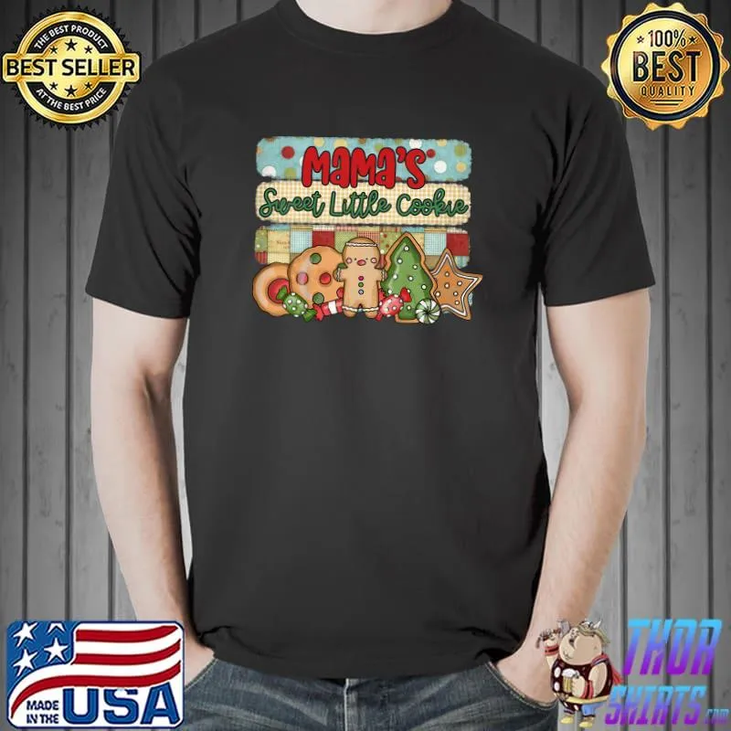 Awesome Kids Mama's Sweet Little Cookie Tester Gingerbread Christmas Tree T-Shirt Unisex