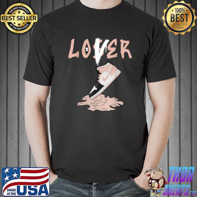 Awesome Loser Lover Dripping Match 1 Mid Arctic Crimson Tint Orange T Shirt Unisex
