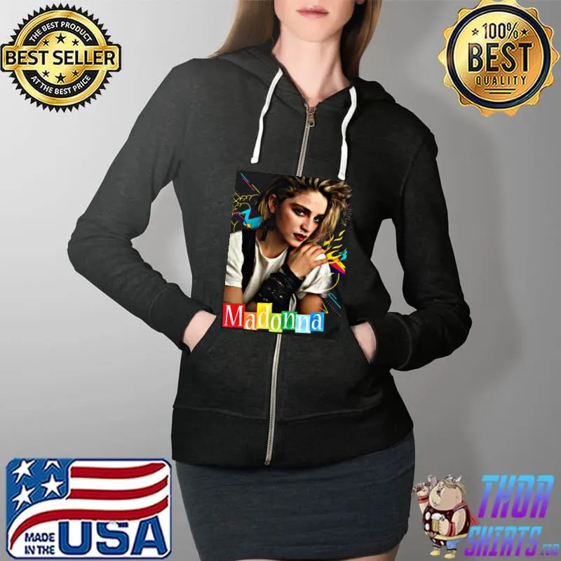 Awesome Madinna Singer Queen of Pop Retro LGBT Shirt Full Zip Hooded