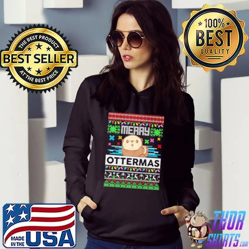 Awesome Merry Ottermas Christmas Ugly Shirt