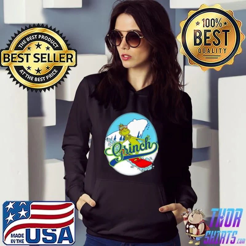 Awesome Official The Grinch skiing Snow Merry Christmas Shirt