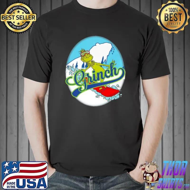 Awesome Official The Grinch skiing Snow Merry Christmas Shirt Unisex