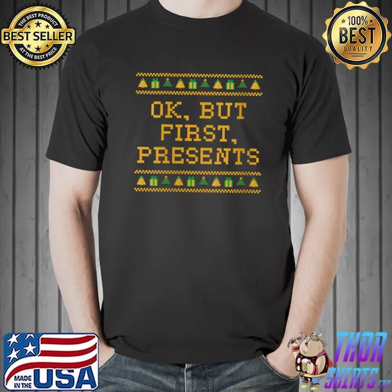 Awesome oK Presents First Christmas Grandkids Xmas Grandchildren T-s Unisex