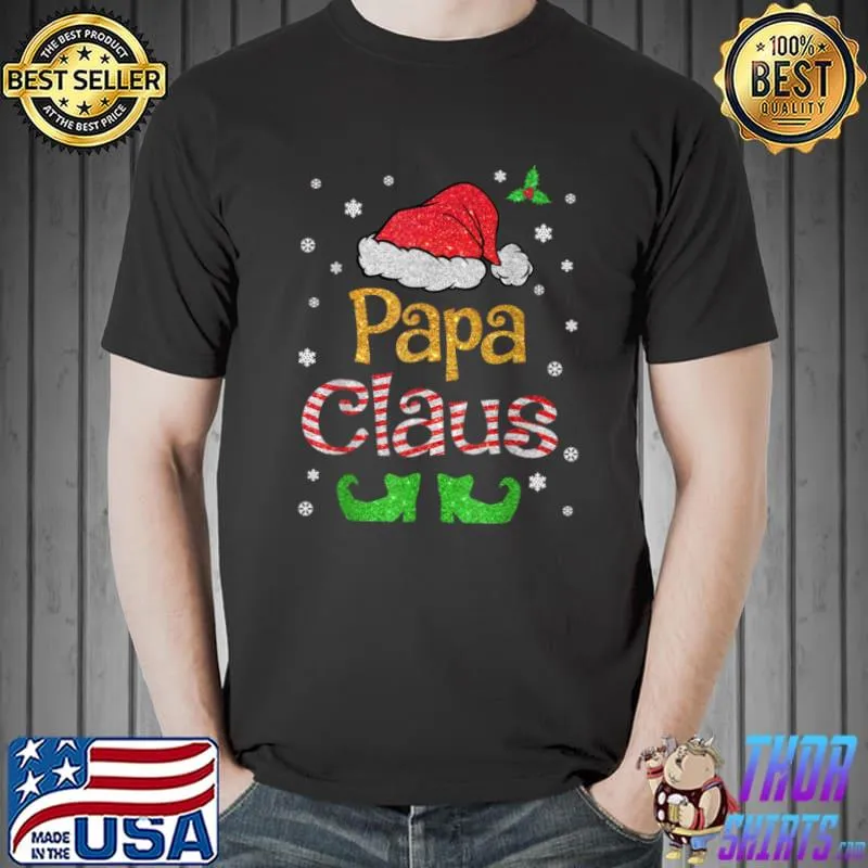 Awesome Papa Claus Christmas Pajama Family Matching Xmas T Shirt Unisex