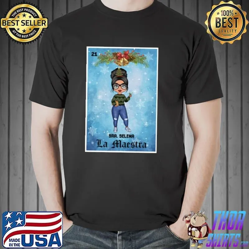 Awesome personalized Maestra Loteria Christmas Shirt Unisex