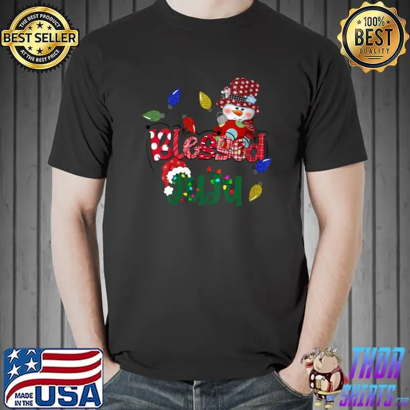 Awesome personalized Snowman Christmas Shirt Blessed Juju T-Shirt Unisex