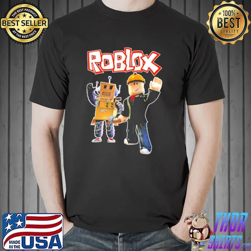 Awesome Roblox Builders Prison Life Kids Gamers Cartoon Shirt Unisex