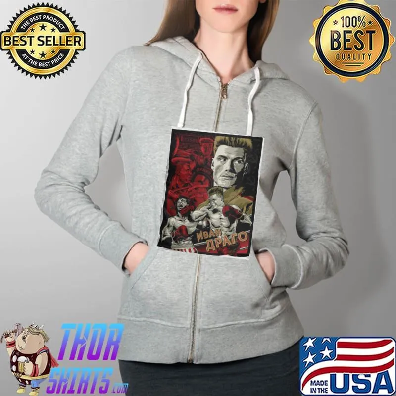 Awesome Rocky Ivan Drago Boxer Movie Retro Russia Shirt Full Zip Hooded