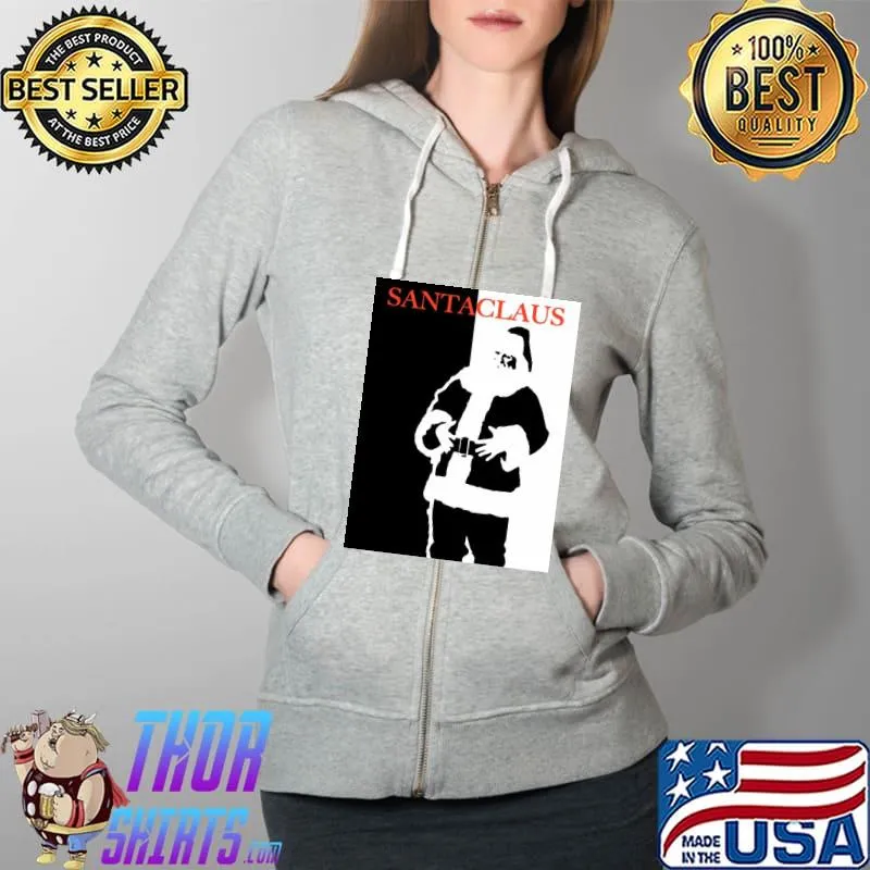 Awesome Santa Scarface Beard Christmas Unisex T-Shirt Full Zip Hooded