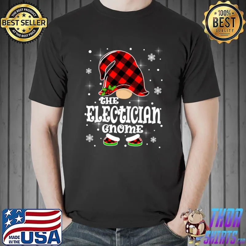 Awesome The Electician Gnome Matching Family Group Christmas Lights T- Unisex