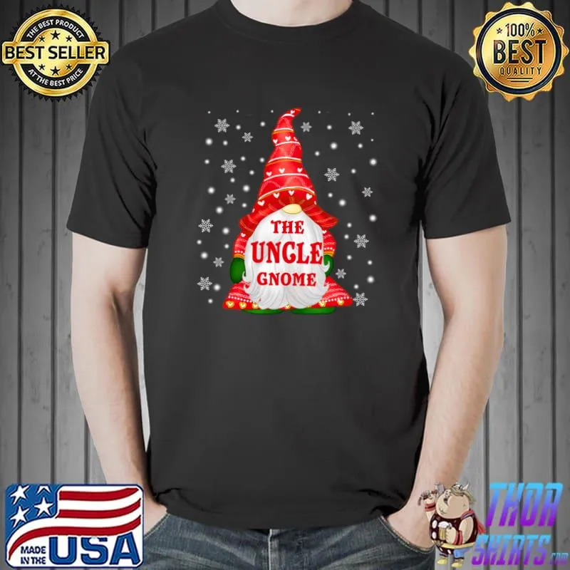Awesome the Uncle Gnome Christmas Matching Family Xmas Holiday T-Shirt Unisex