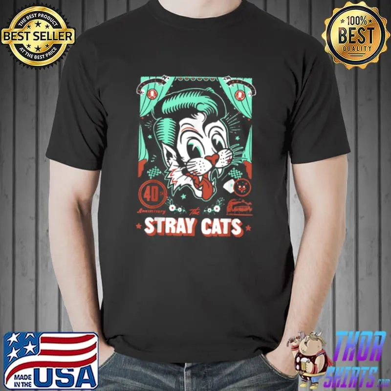Awesome Vintage Cat’s Animals Classic Art Stray Music Band Est.1979s T Shirt Unisex