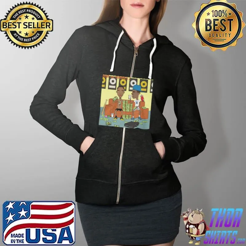 Awesome Young Dolph Key Glock Dum And Dummer 2 Shirt Full Zip Hooded