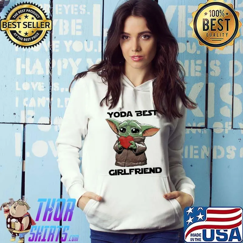 Baby Yoda Hugs Heart Yoda Best Girlfriend Valentine Shirts
