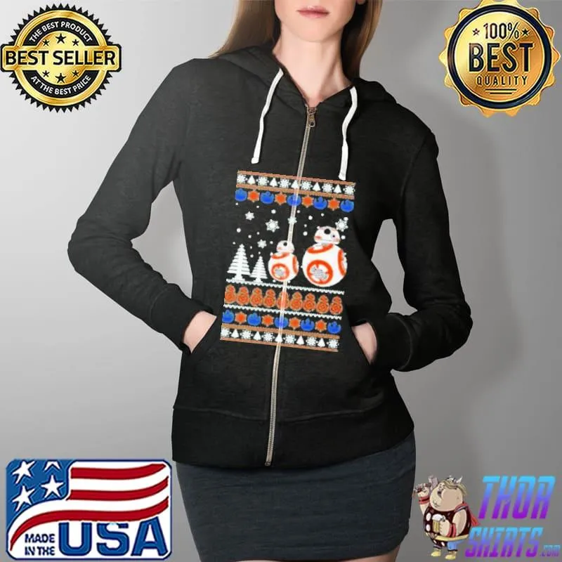 BB8 UGLY CHRISTMAS SWEATSHIRT Full Zip Hooded
