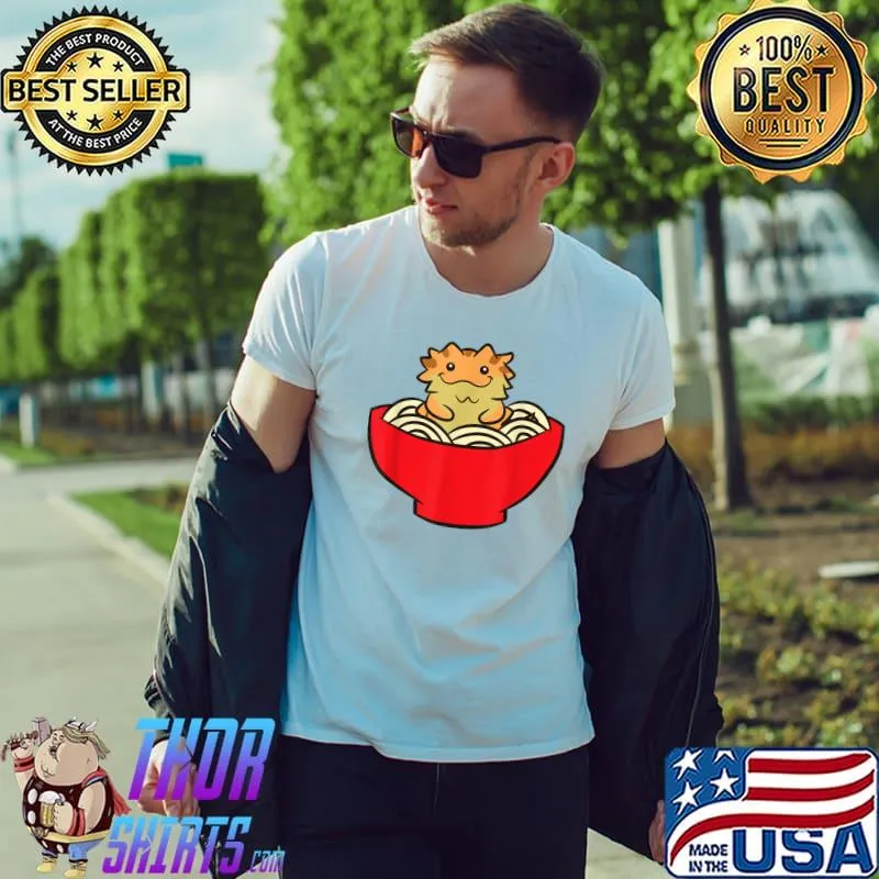 Bearded Dragon Ramen Noodles Lizard Reptile Bearded Dragon T-Shirt Unisex