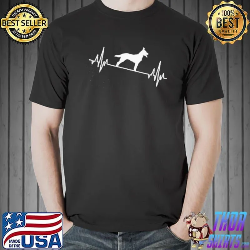 BELGIAN MALINOIS HEARTBEAT DOG SHIRT Unisex