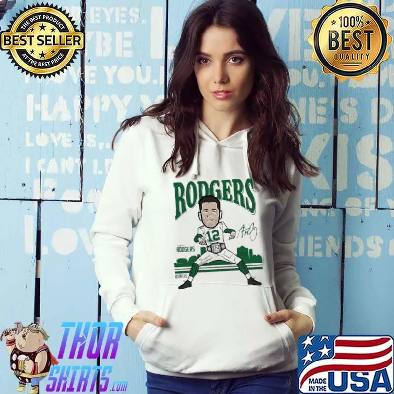 Best Aaron Rodgers Toon 12 Green Bay Packers Football Team Signature Shirt
