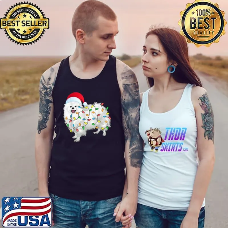 Best American Eskimo Dog Xmas Funny Christmas T Shirt Tank Top