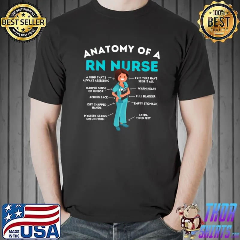 Best Anatomy Of RN Registered Nurse Appreciation Proud Family T-Shirt Unisex