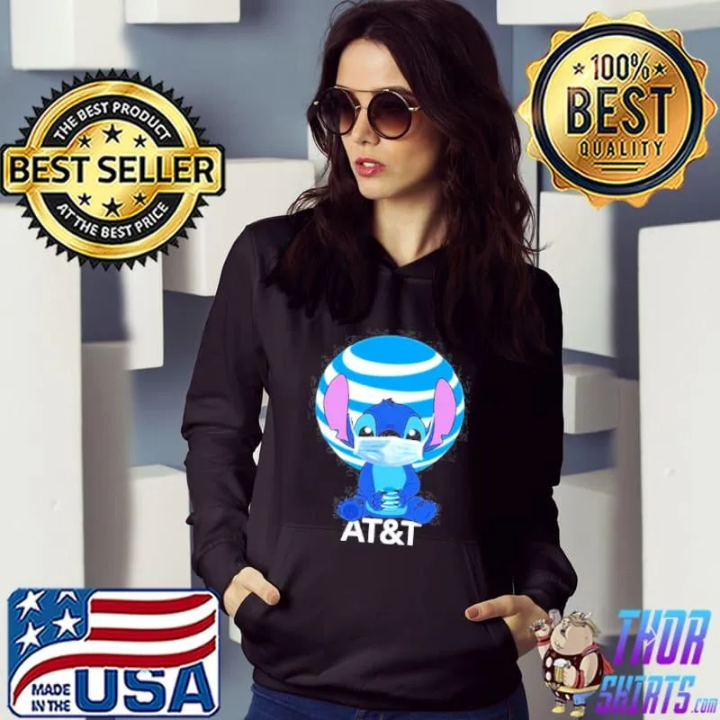 Best Baby stitch face mask hug at&t logo shirt