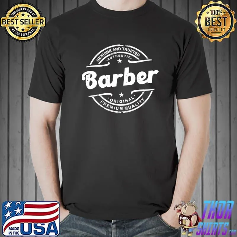 Best barber vintage stamp retro distressed logo old school T-Shirt Unisex