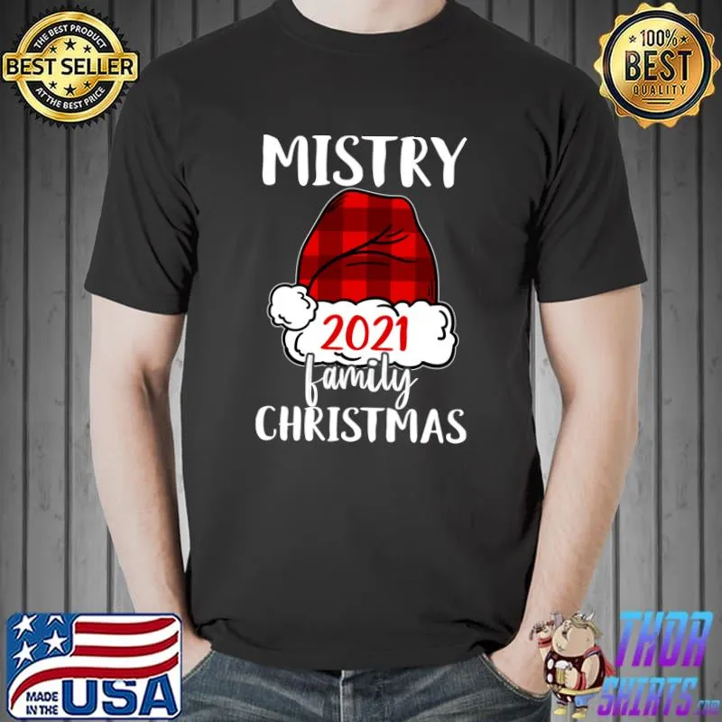 Best christmas 2021 Mistry matching pajama Santa Hat T-Shirt Unisex