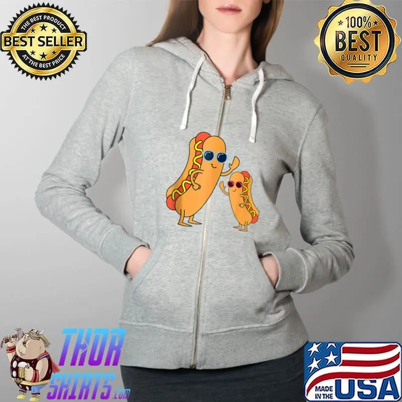 Best cool Franks Sausages Weiner Fast Food Sunglasses Hot Dog T-s Full Zip Hooded
