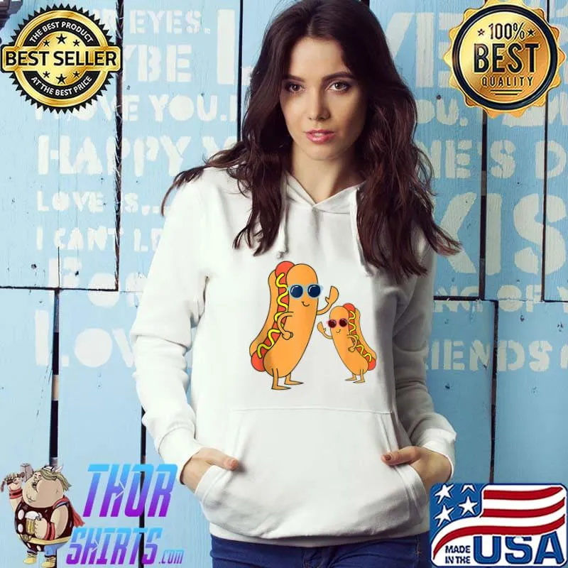 Best cool Franks Sausages Weiner Fast Food Sunglasses Hot Dog T-shirt