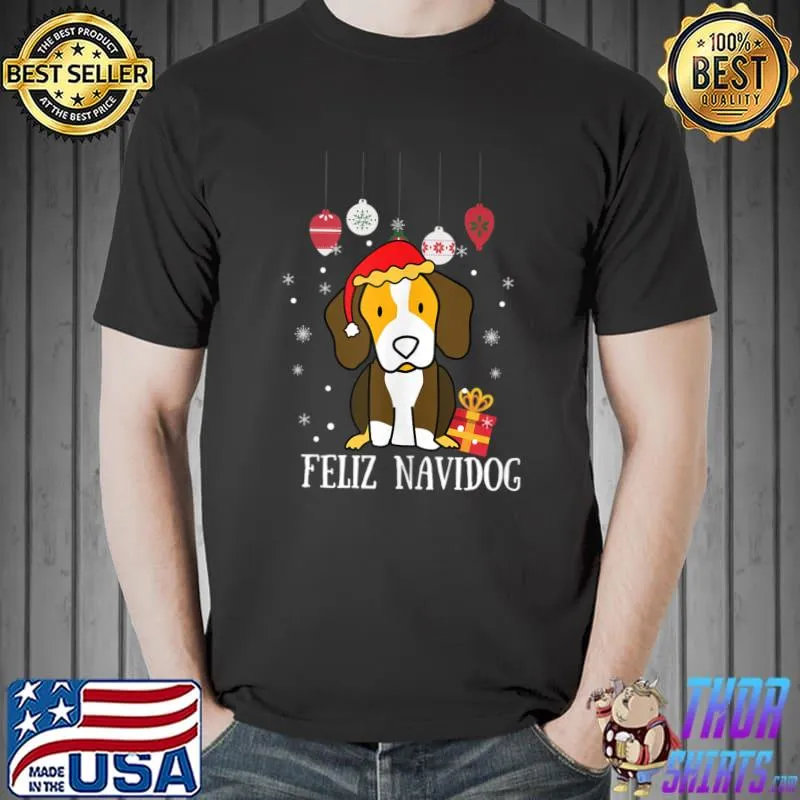 Best feliz Navidog Funny Dog Pun Christmas Holiday T-s Unisex