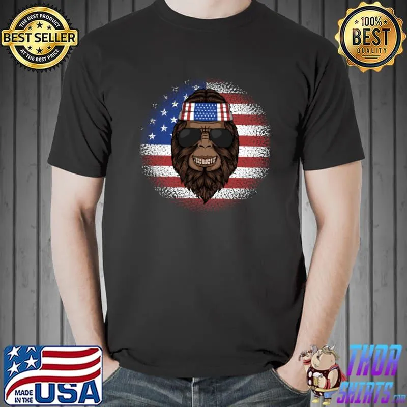 Best funny bigfoot america bandana T-Shirt Unisex