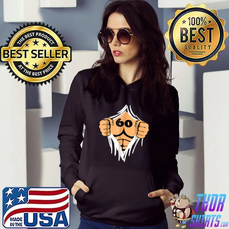 Best funny Gag Birthday Gift Open Chest 60 Year Old Men T-Shirt