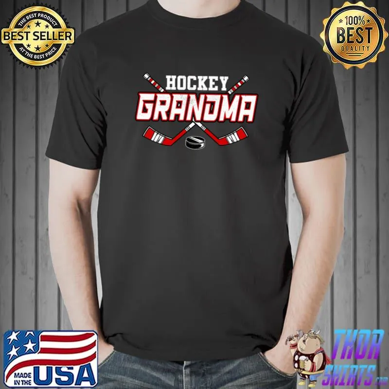 Best hockey Grandma Shirts For Women Mama Mother's Day Vintage T-Shirt Unisex