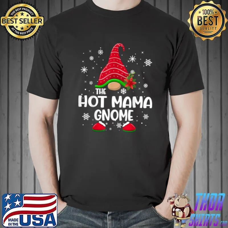 Best hot Mama Gnome Buffalo Plaid Matching Family Christmas T Shirt