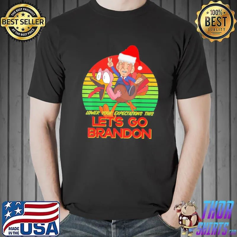Best Jingle Joe Santa Go Brandon Anti Biden Pro USA Christmas Gift T-Shirt Unisex