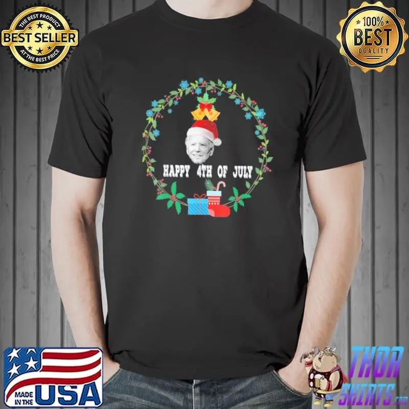 Best joe Biden Happy 4th of July Ugly Santa Christmas Sweater T-Shirt