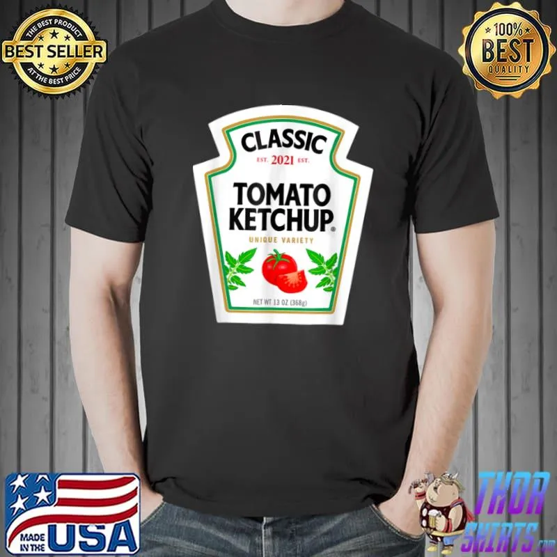 Best Ketchup Costume Matching Couples Groups Halloween Ketchup T Shirt Unisex