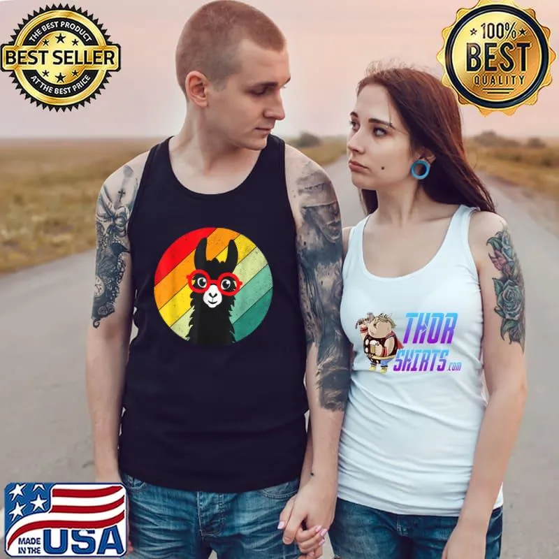 Best Llama Vintage Retro Alpaca Costume T Shirt Tank Top