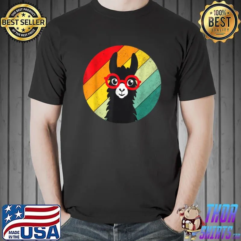 Best Llama Vintage Retro Alpaca Costume T Shirt Unisex