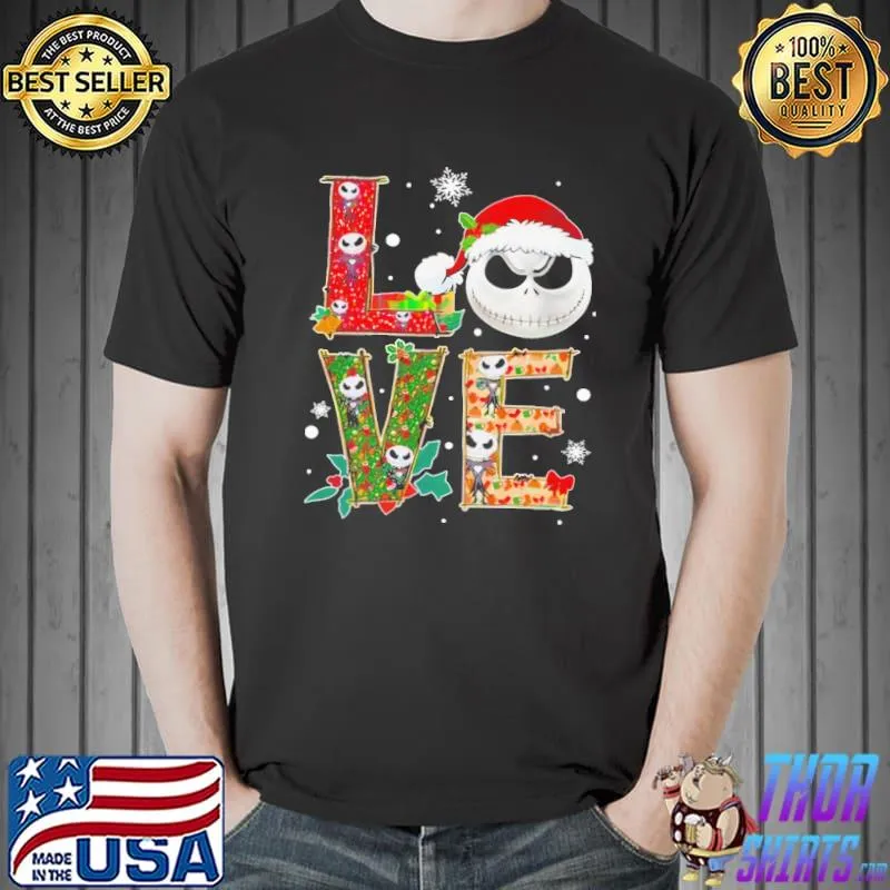 Best Love Sign Skeleton Face Christmas Shirt